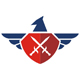 Adler mit Wappen und Schwert